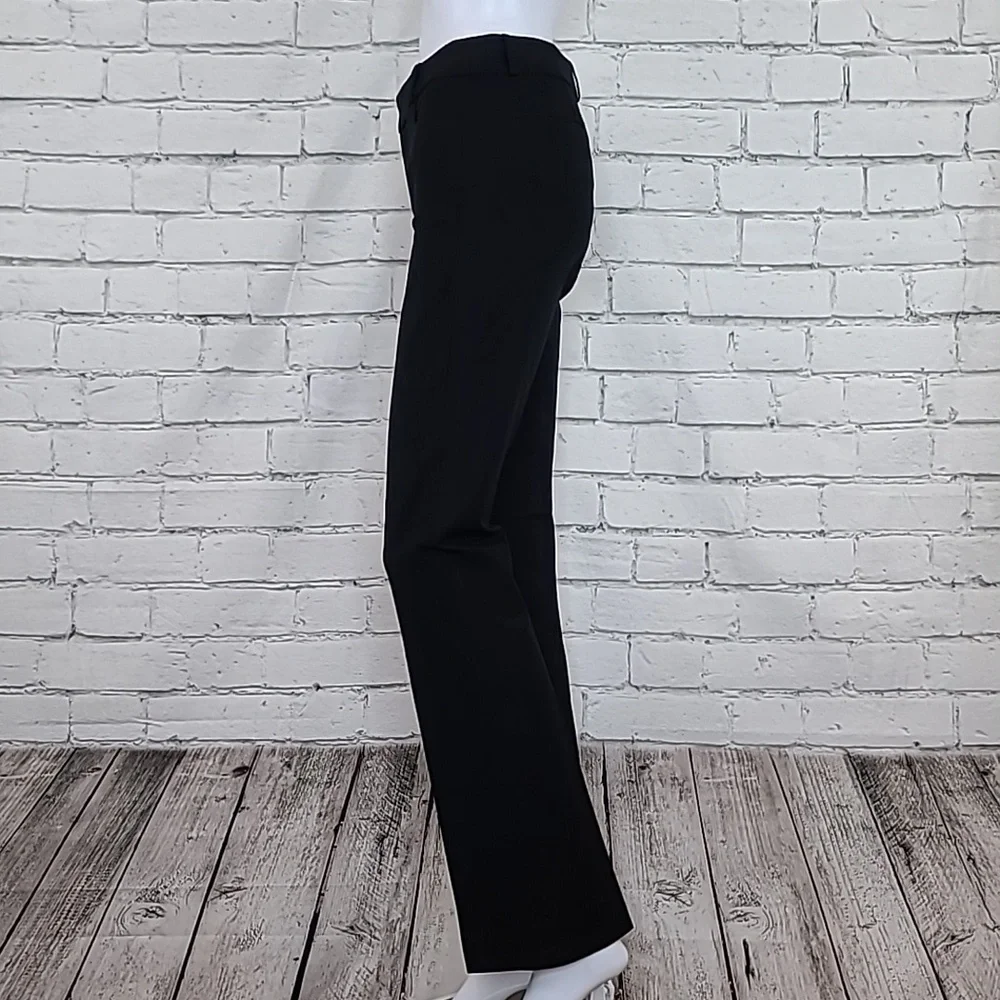 Banana Republic Classic Mid-Rise Straight Leg Flat Front Sloan Trouser in Black